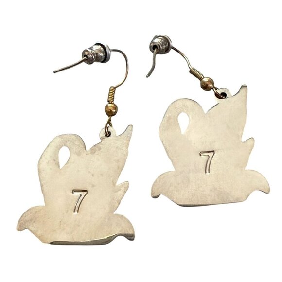 Holiday Earrings - Swans a Swimming - 12 Days of Christmas #7 - Picture 2 of 3